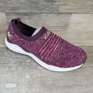 KURU Stride Slip On Shoes Sz 7.5 Walking Plum Purple Confetti Orthopedic Sneaker
